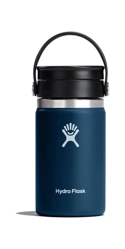 Hydro Flask Wide Mouth With Flex Sip Lid Insulated Water Bottle Travel Mug - 12 oz - Indigo In Blue