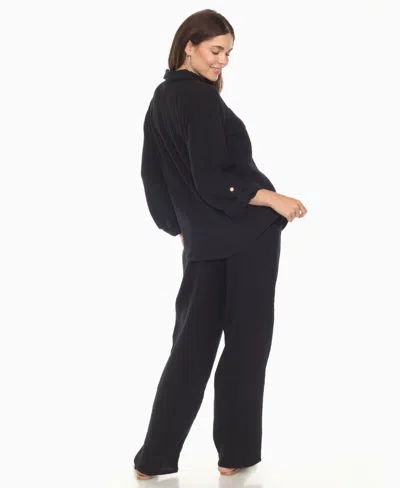 White Mark 2-pc. Pant Set In Black