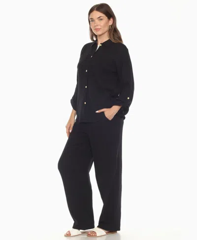 White Mark 2-pc. Pant Set In Black