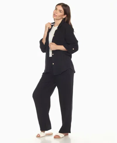 White Mark 2-pc. Pant Set In Black