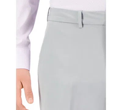 Perry Ellis Portfolio Men's Modern-fit Stretch Solid Resolution Pants In Gray