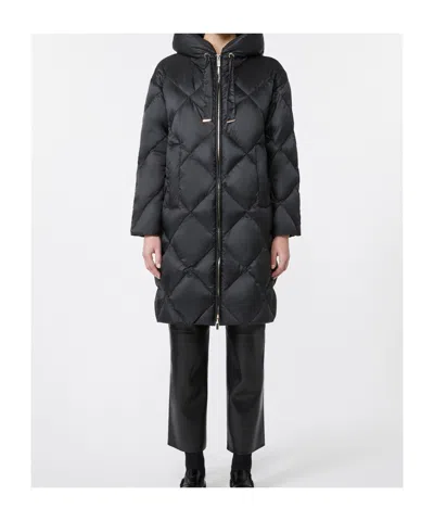 Max Mara Down Jacket In Iridescent Water-repellent Fabric In Black
