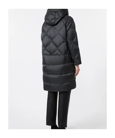 Max Mara Down Jacket In Iridescent Water-repellent Fabric In Black