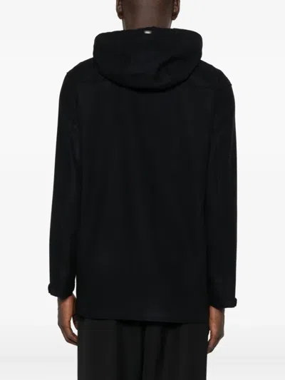 Herno Contrast-panel Piqué Jacket In Black