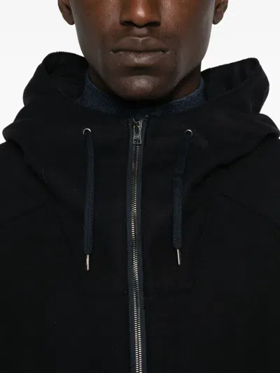 Herno Contrast-panel Piqué Jacket In Black