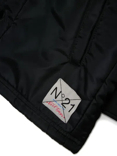 N°21 Nº21 Kids Jacket With Logo Appliqué In Black