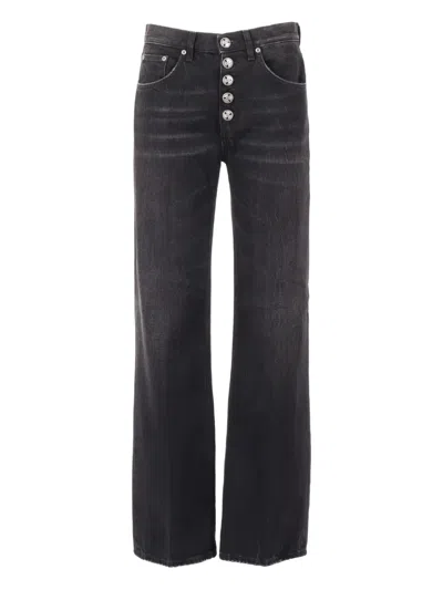 纽扣拉链牛仔裤