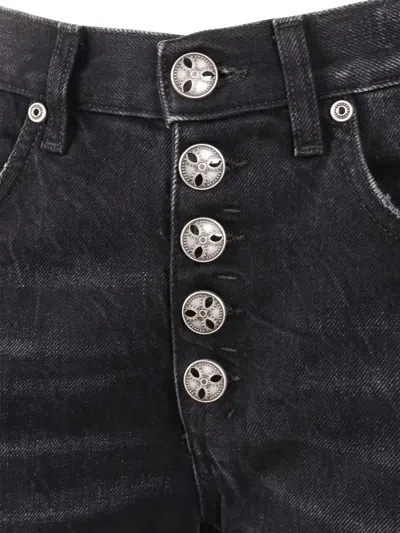 纽扣拉链牛仔裤