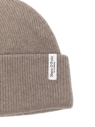 Marc O'polo Ribbed Folded-brim Beanie In Brown