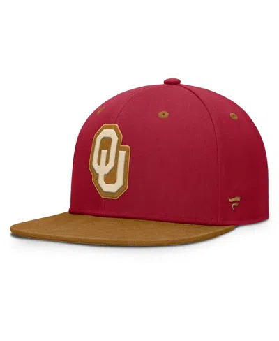 Fanatics Men's Crimson/brown Oklahoma Sooners Nobo Fitted Hat In Red