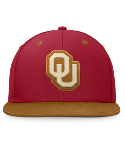 Fanatics Men's Crimson/brown Oklahoma Sooners Nobo Fitted Hat In Red