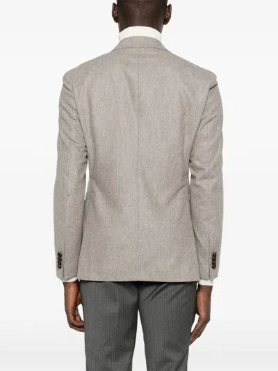 Tagliatore Double-breasted Blazer In Gray