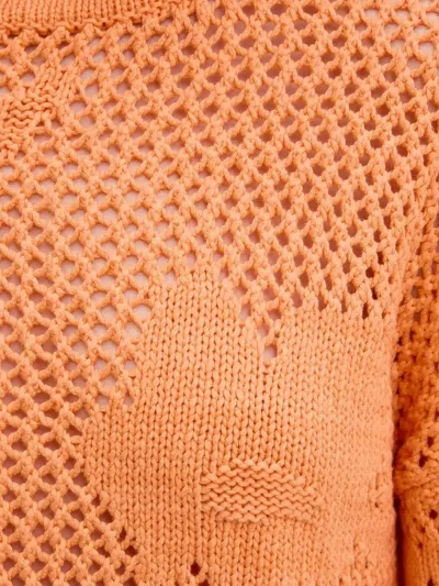 Desigual Flower-pattern Open-knit Sweater In Multi