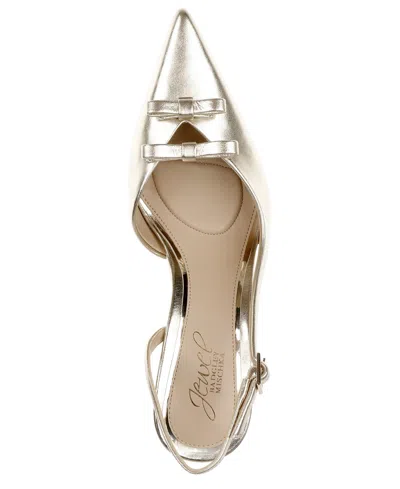 Jewel Badgley Mischka Women's Ellery Bow Evening Pumps In Gold