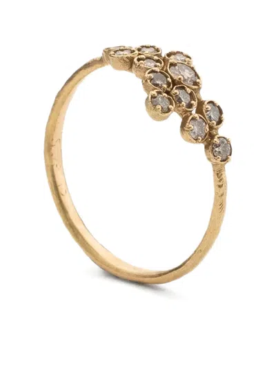 Noguchi 14k Yellow Gold Twelve Diamond Rings In Gold