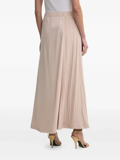 Liu •jo Pleated Button-detailing Midi A-line Skirt In Neutral