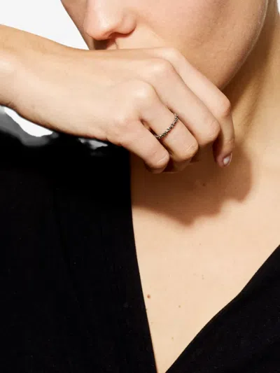 Noguchi Sand Diamond-cluster Ring In Gold