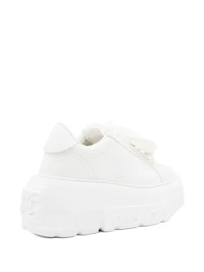 Casadei Low Top Sneakers Platform Sole In White