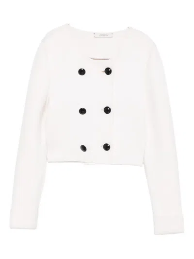 Dorothee Schumacher Sharp Ambition Wool-blend Jacket In White