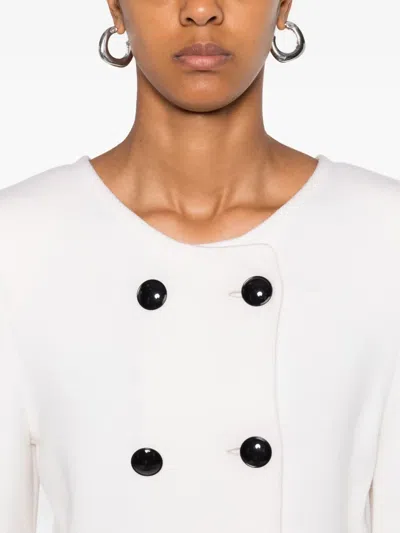 Dorothee Schumacher Sharp Ambition Wool-blend Jacket In White