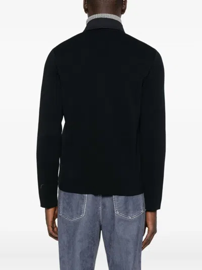 Herno Tailored Jacket With Chest Pockets And Long Sleeves In Blue