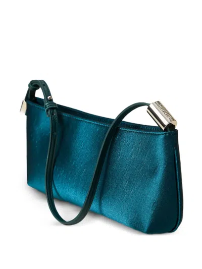 Twinset Shantung Satin Shoulder Bag In Green