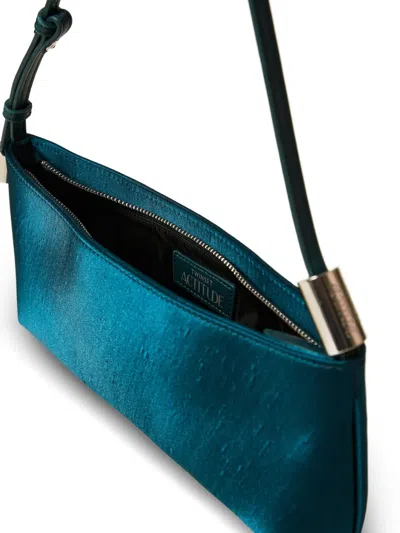 Twinset Shantung Satin Shoulder Bag In Green