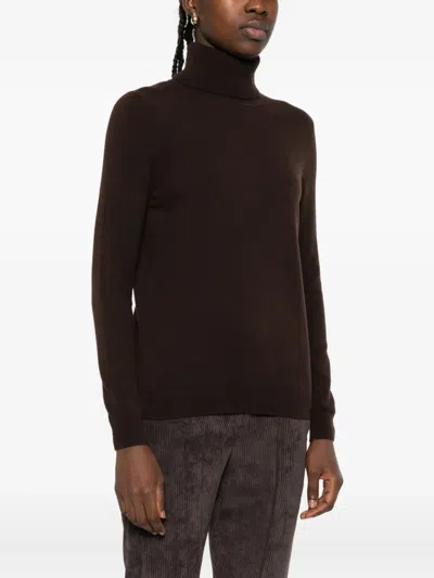 Bompard Roll-neck Sweater In Brown