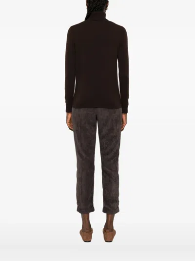 Bompard Roll-neck Sweater In Brown
