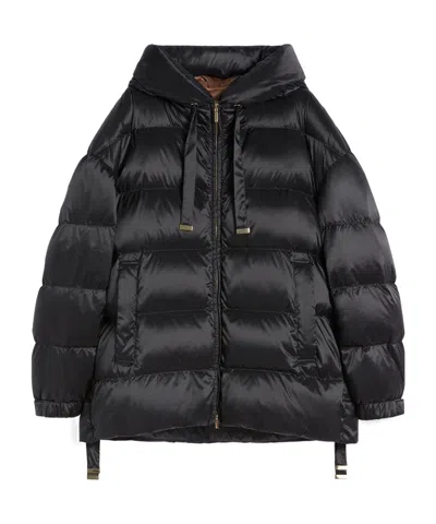Max Mara Down Jacket In Water-repellent Taffeta In Black