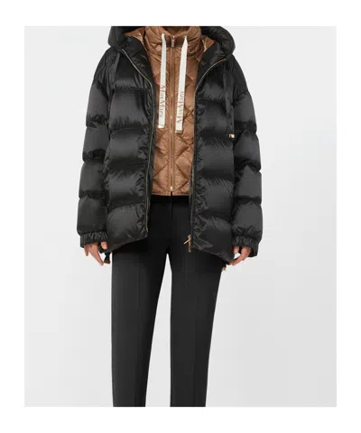 Max Mara Down Jacket In Water-repellent Taffeta In Black