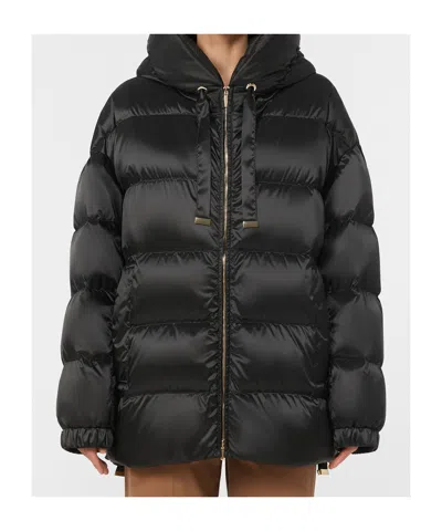 Max Mara Down Jacket In Water-repellent Taffeta In Black