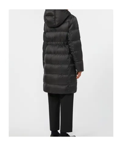 Max Mara Midi Down Jacket In Water-repellent Technical Fabric In Black