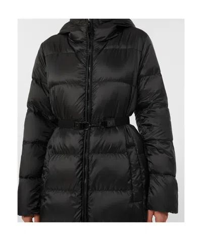Max Mara Midi Down Jacket In Water-repellent Technical Fabric In Black