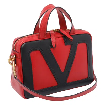 Valentino Shoulder Bag With Chain Strap And Double Handle In Red