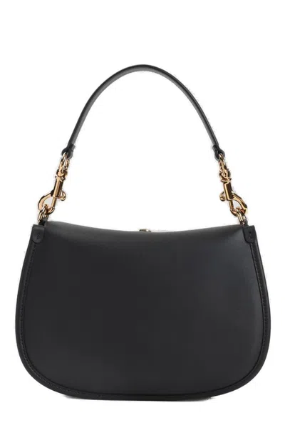 Etro Leather Textured Shoulder Bag In Black