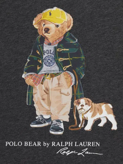 Polo Ralph Lauren Kids Polo Bear Crewneck Sweatshirt In Black