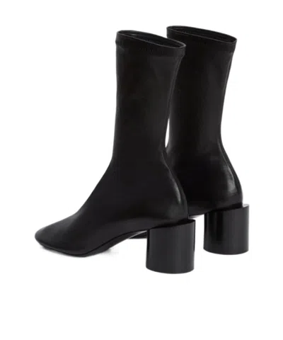 Jil Sander Stylish Ankle Boots Block Heel In Black