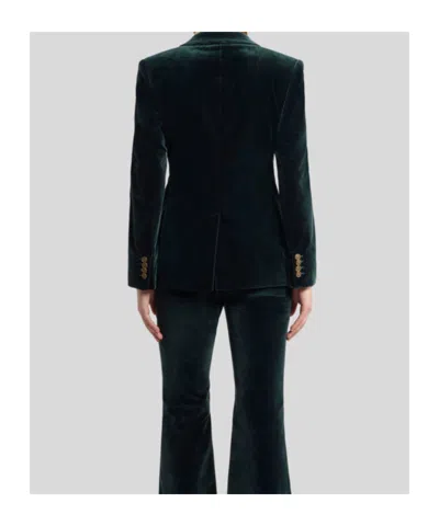 Etro Cotton-blend Velvet Blazer In Green