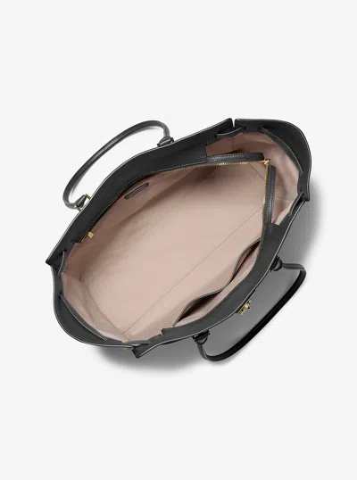 Michael Kors Hamilton Moderne Large Leather Tote Bag In Black