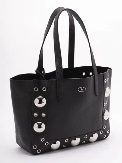Valentino Nellcote Shopper Medium Studded Detailing In Black