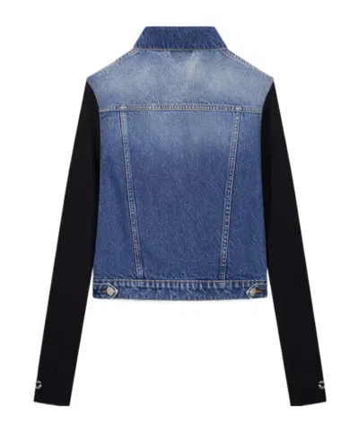 Coperni Patchwork Denim Jacket In Blue