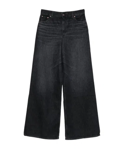 Chloé Chloe Loose Black Washed Jeans Women In Black