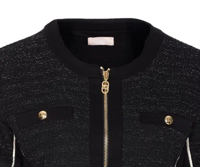 Liu •jo Zippered Casual Jacket In Black