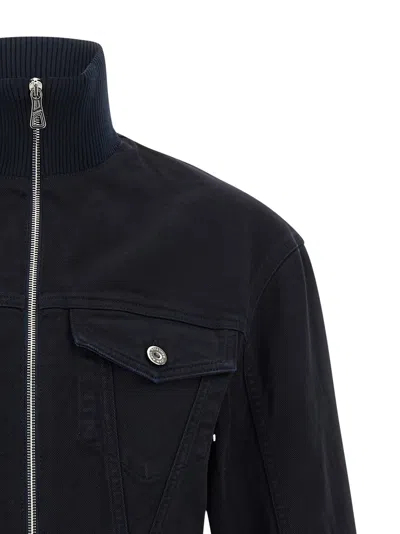 Jean Paul Gaultier 'the Slit Denim' Jacket In Blue