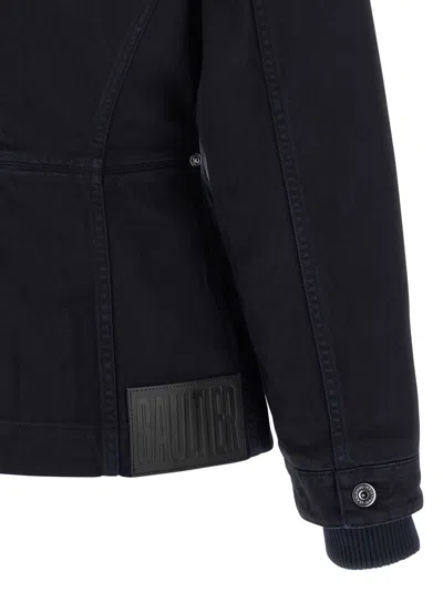 Jean Paul Gaultier 'the Slit Denim' Jacket In Blue