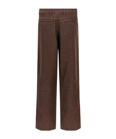 Dries Van Noten Wide Leg Trousers Zip Pockets In Green