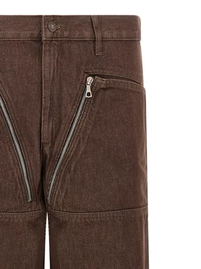 Dries Van Noten Wide Leg Trousers Zip Pockets In Green