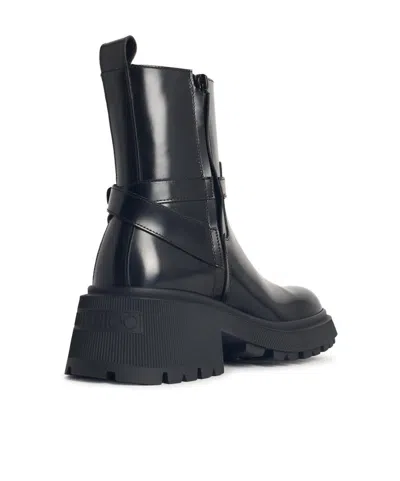 Jimmy Choo 'flat Chunky Sole Ankle Boots' In Black