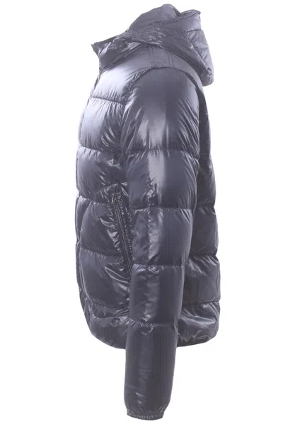 Herno Hooded Down Jacket In Blue